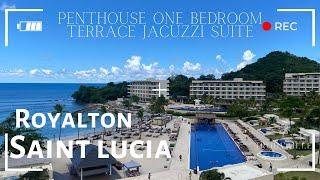 LUXURY PENTHOUSE ONE BEDROOM TERRACE JACUZZI SUITE DIAMOND CLUB ROOM AT ROYALTON SAINT LUCIA