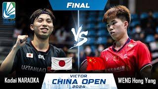 FINAL | Kodai NARAOKA (JPN) vs WENG Hong Yang (CHN) | China Open 2024 Badminton