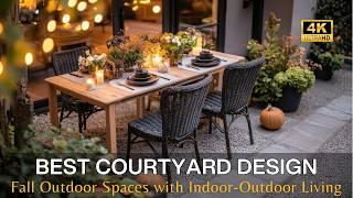 Best Courtyard House Design: Fall Outdoor Spaces with Seamless Indoor-Outdoor Living