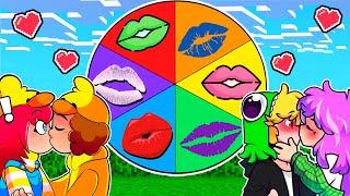 RULETA de BESOS en MINECRAFT!!  PatOni y Patita se BESAN 