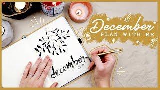 Bullet Journal PLAN WITH ME December 2018 Minimal Festive Black & Gold Theme (GIVEAWAY CLOSED)