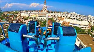 Water Roller Coaster Ride at Theme Park Land of Legends in Türkiye