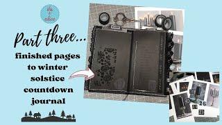 Sharing Finished Pages and Black Pockets in my Winter Solstice Journal- Part Three #junkjournal