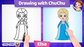 How to Draw Elsa? - More Drawings with ChuChu – ChuChu TV Drawing for Kids Step by Step