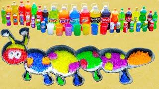 Satisfying : How to make Rainbow Caterpillar with Orbeez from Coca Cola vs Mentos & Popular Sodas