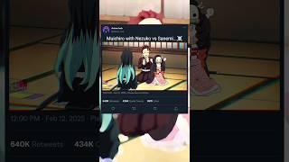Muichiro with Nezuko vs Sanemi...️ #demonslayer #animegif #nezukochan #demonslayeredit #tanjiro