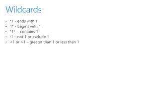 Dynamics 365 for Finance and Operations - Wildcards