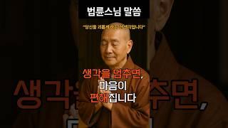 [법륜스님 말씀]생각을 멈추면, 마음이 편해집니다I 불교경전 I 법구경 I 부처님말씀 I 석가모니 가르침 I 마음공부 I 행복 I 불교 I 명언