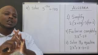 Paper 2023 GCE ALGEBRA break down