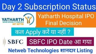 Yatharth Hospital IPO GMP And Subscription Status | Yatharth Hospital IPO Apply Or Not ?