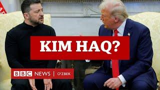 Зеленский - Трамп даҳанаки жанггидан ким нима наф кўради? Нима бўлган эди? - BBC News O'zbek