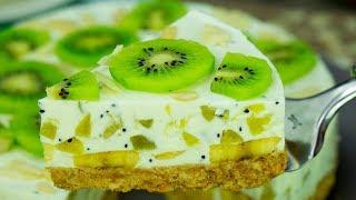 No bake kiwi cake recipe - an absolutely delicious cake, without baking!