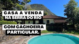 Casa à venda com cachoeira particular em meio a reserva florestal em Teresópolis - BRICK imóveis.