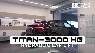 TITAN 3000 KG. Car lift for a Lamborghini showroom