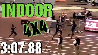 CALABAR ATHLETES RUN 4X400M INDOOR FOR SOUTH PLAINS COLLEGE @ TEXAS A&M TRACK MEET #trackandfield