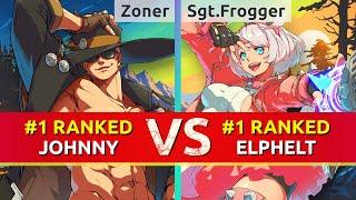 GGST ▰ Zoner | Kshuewhatdamoo (#1 Ranked Johnny) vs Sgt.Frogger (#1 Ranked Elphelt). Pro Play