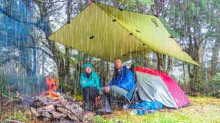 Tent Camping in the Rain