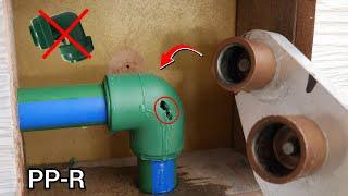 Few plumbers use this solution to repair PP-R pipes in a small space! Plumbing