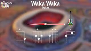 Waka Waka by Shakira (with Lyrics) - Ukulele play along (C, G, Am, F)