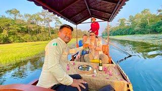 AMAZING! Angkor Gondola Boat Sunset In Angkor Park, Siem Reap, Cambodia