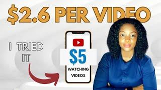 MAKE $2.60 DAILY WATCHING YOUTUBE VIDEOS WITH YOUR PHONE