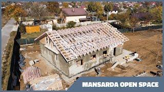 MANSARDĂ OPEN-SPACE din ferme prefabricate | Miradex