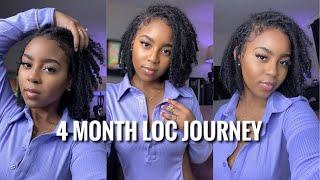 4 MONTH LOC UPDATE | Buildup, Frizzing, Budding!? | TWO STRAND TWIST STARTER LOCS