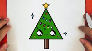 COMMENT DESSINER UN ARBRE DE NOËL MIGNON, ÉTAPE PAR ÉTAPE, JACK DESSINS