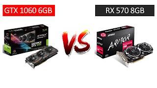 GTX 1060 6GB vs RX 570 8GB - i5 9400F - Gaming Comparisons