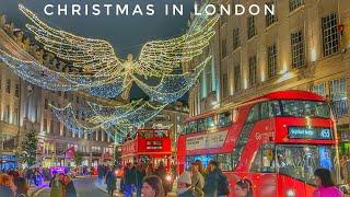 Luxury London Christmas Walk Tour 2024 | Central London Christmas Lights & Market [4K HDR]