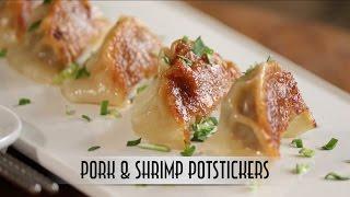 Pork & Shrimp Potstickers with Dipping Sauce