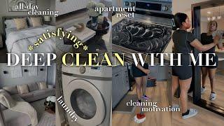 *EXTREME* DEEP CLEAN WITH ME  ALL DAY CLEANING MOTIVATION+DECLUTTERING+ORGANIZING ENTIRE APARTMENT