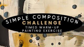 Simple Composition: Abstract Painting Warm-up Exercise #abstractpainting #paintingtutorial