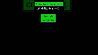 Complete Square ,  x^2 + 8x + 2 = 0    #factorise #quadraticequation