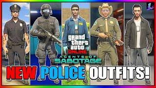 ALL NEW POLICE OUTFITS, Unlock Cop Uniform, AGENTS Of Sabotage, GTA 5 DLC 2024 (GTA Online Update)