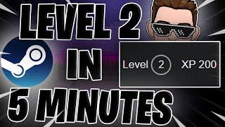 How to get LEVEL 2 on Steam in 5 Minutes