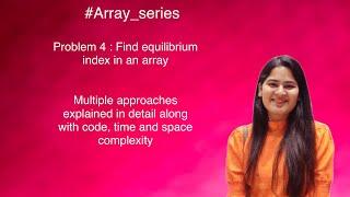 Find equilibrium index in an array