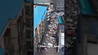 Zhidan County Swept Away in Minutes! Streets and Vehicles Drowned! Shaanxi province, China!