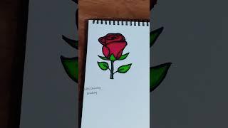 Draw easy Rose  | Vidhi Drawing Academy 🩷