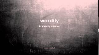 What does wordily mean