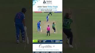 Aster Fame Rinku Singh Got Man Of The Match In His first International Innings. #asterpublicschool
