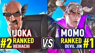 T8  JOKA (#2 Ranked Heihachi) vs MOMO (#1 Ranked Devil Jin)  Tekken 8 High Level Gameplay