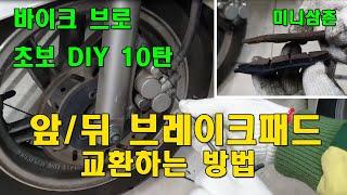 스쿠터 앞/뒤 캘리퍼 브레이크 패드 교환하는 방법 [초보자 자가정비] How To Replace The Front Brake Pads [오토바이 기초팁 10탄]