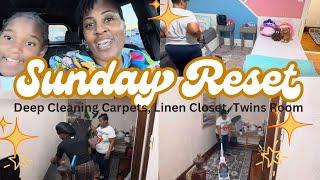 SUNDAY RESET | DEEP CLEANING HALLWAYS, TWINS ROOM, LINEN CLOSET | 2 1/2 WEEKS POST OP I KIDS CLEAN