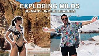 Visiting UNREAL beaches in MILOS GREECE  ️ Sarikiniko, Tsigrado & Klima