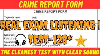 crime report form ielts listening test with answers