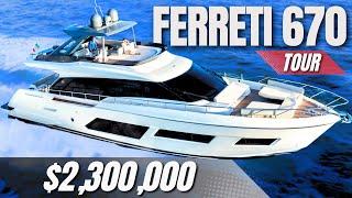 Inside the $3,000,000 Ferretti Yacht New Model 670 Flybridge