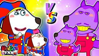 Gia Đình Pomni  Lucy vs Gia Đình Jax Wolfoo | Hoạt Hình Vui Nhộn | Wolfoo Tiếng Việt