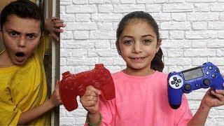 Gummy Food vs Real  switch up - HZHtube kids fun