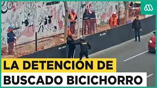 La detención de buscado bicichorro en sector oriente de Santiago